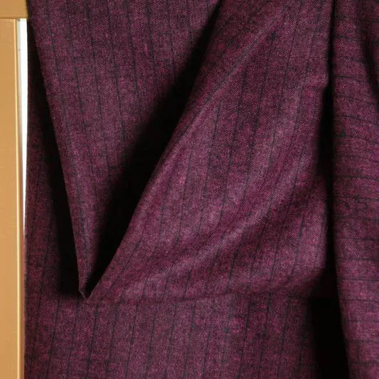 Polyestermengeling fuchsia lines - Atelier Jupe
